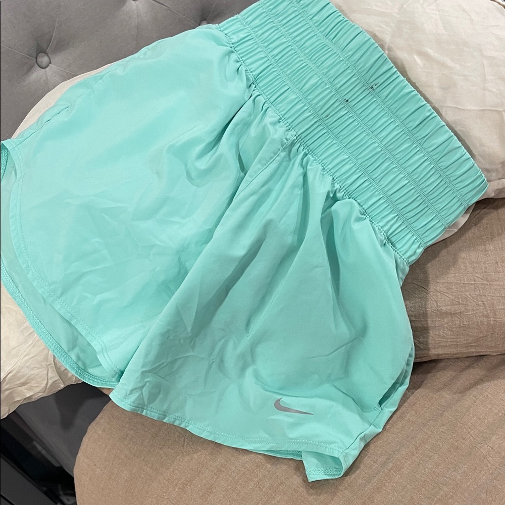 Nike Women's Light Teal Athletic Shorts